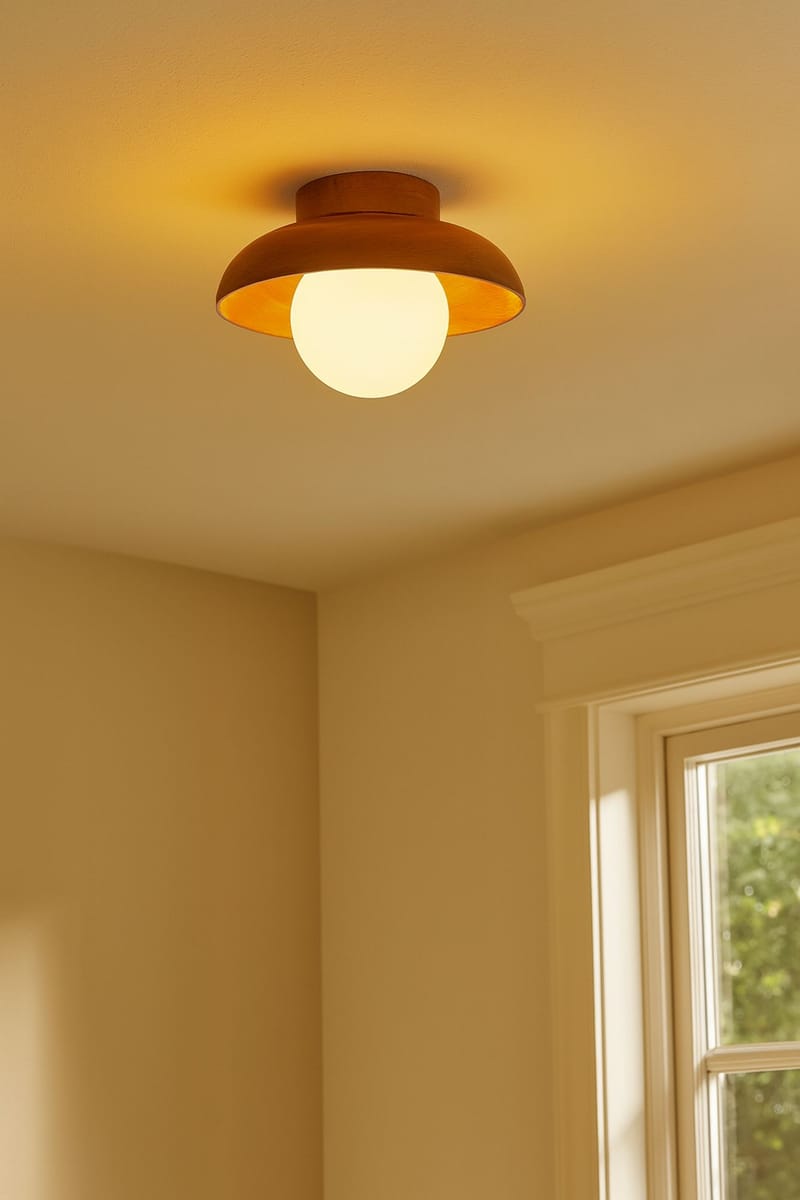 Beylin vegglampe 24 cm rund - Eik Hvit - Belysning - Innendørsbelysning & Lamper - Vegglampe