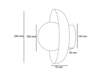 Beylin vegglampe 24 cm rund - Eik Hvit - Belysning - Innendørsbelysning & Lamper - Vegglampe