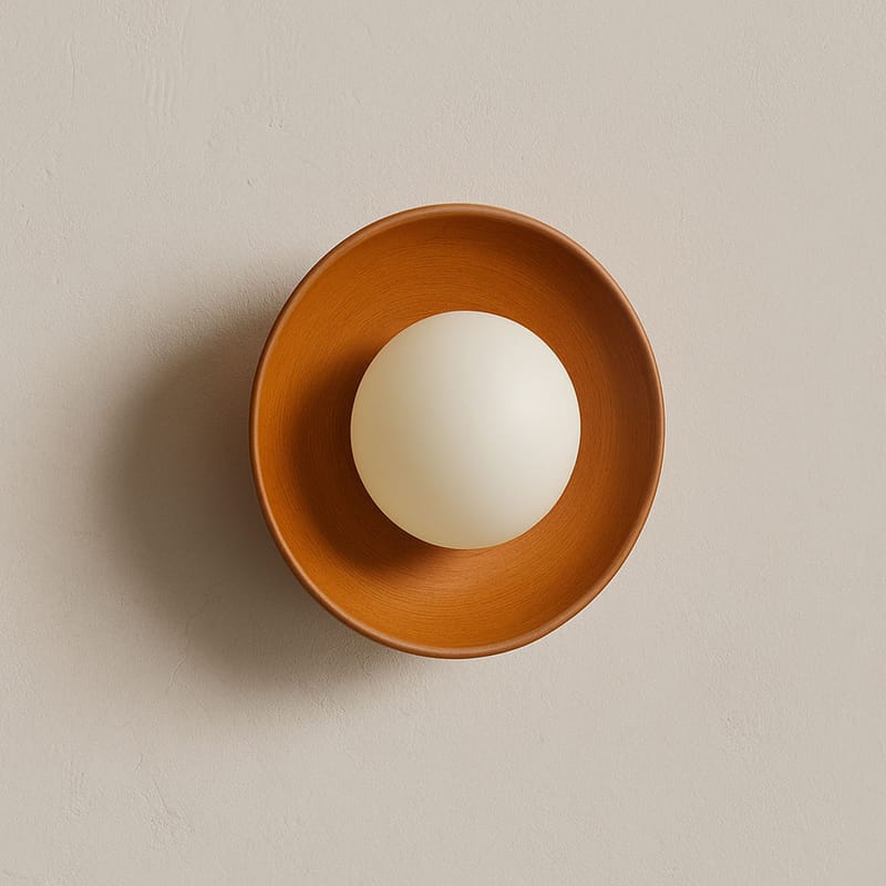 Beylin vegglampe 24 cm rund - Eik Hvit - Belysning - Innendørsbelysning & Lamper - Vegglampe