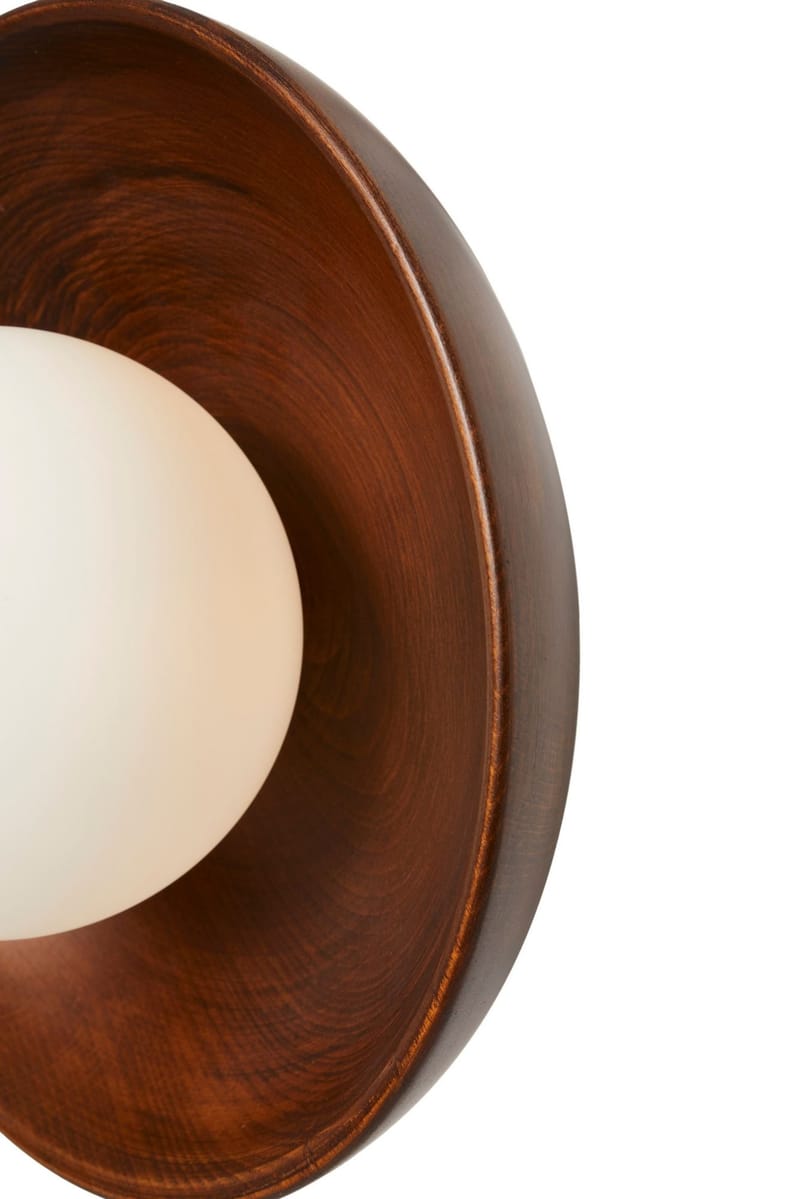 Beylin vegglampe 24 cm rund - Valnøtt Hvit - Belysning - Innendørsbelysning & Lamper - Vegglampe
