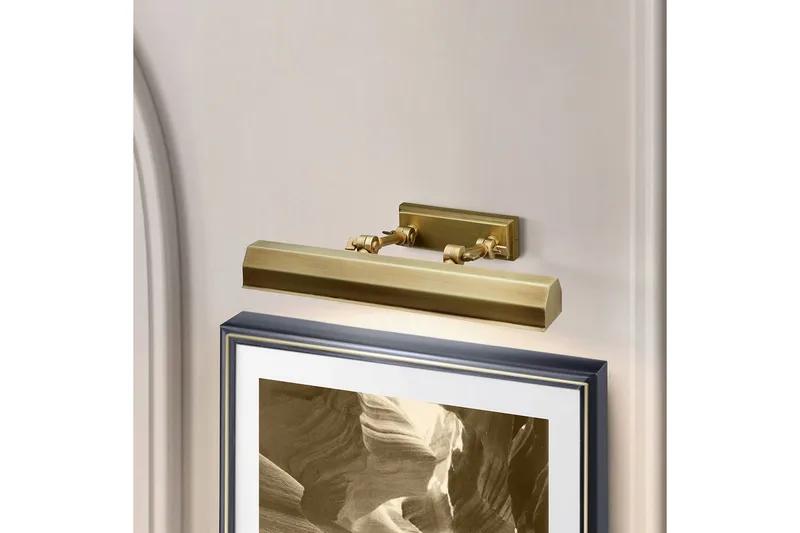 Bildebelysning Elstead Lighting Chawton 402x119x186 mm, Aldret Messing - 402x119x186 mm, Aldret Messing - Belysning - Innendørsbelysning & Lamper - Vegglampe