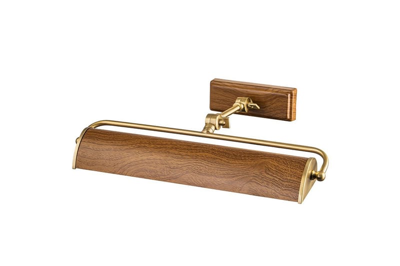 Bildebelysning Elstead Lighting Winchfield 445x127x318 mm, Aldret Messing & Eike Effekt - 445x127x318 mm, Aldret Messing & Eike Effekt - Belysning - Innendørsbelysning & Lamper - Vegglampe