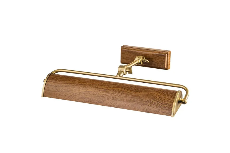 Bildebelysning Elstead Lighting Winchfield 445x127x318 mm, Aldret Messing & Eike Effekt - 445x127x318 mm, Aldret Messing & Eike Effekt - Belysning - Innendørsbelysning & Lamper - Vegglampe