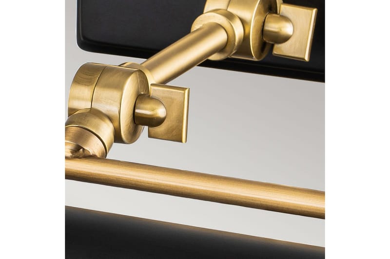 Bildebelysning Elstead Lighting Winchfield 445x127x318 mm, Aldret Messing & Matt Sort - 445x127x318 mm, Aldret Messing & Matt Sort - Belysning - Innendørsbelysning & Lamper - Vegglampe - Veggarmatur