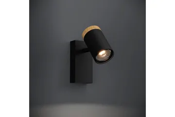 Vegglampe Eglo Cartagena Svart/Tre - Belysning - Innendørsbelysning & Lamper - Soveromslampe