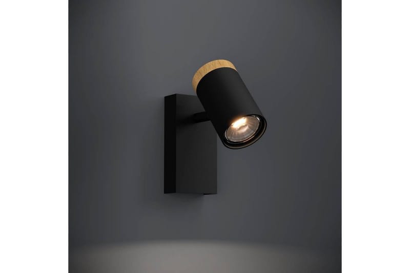 Vegglampe Eglo Cartagena Svart/Tre - Belysning - Innendørsbelysning & Lamper - Soveromslampe