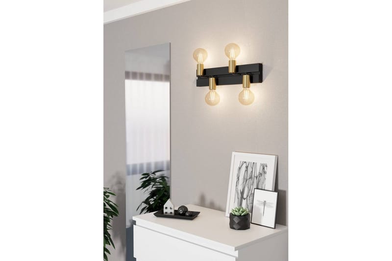 Vegglampe Eglo Macchione - Svart/Messing - Belysning - Innendørsbelysning & Lamper - Soveromslampe
