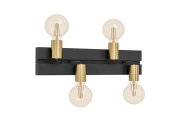 Vegglampe Eglo Macchione - Svart/Messing - Belysning - Innendørsbelysning & Lamper - Soveromslampe