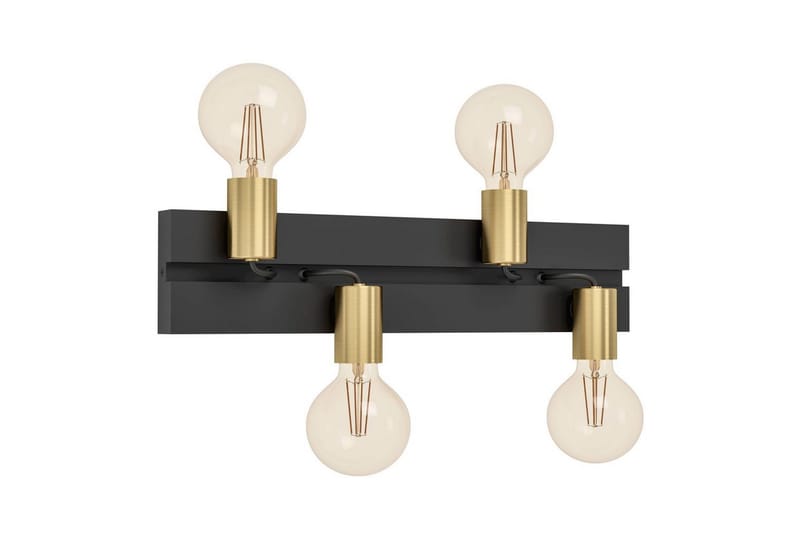 Vegglampe Eglo Macchione, Svart/Messing