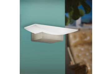 Vegglampe Eglo Metrass Nickel-Matt Satinerad - Hvit - Belysning - Innendørsbelysning & Lamper - Soveromslampe
