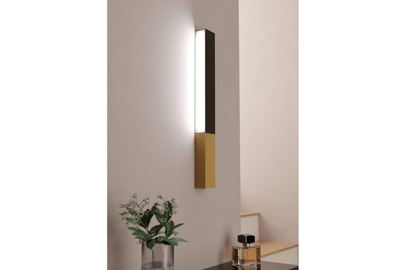 Vegglampe Eglo Tudons - Svart/Brun - Belysning - Innendørsbelysning & Lamper - Soveromslampe