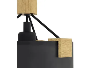 Vegglampe Eglo Potosi Svart/Tre - Belysning - Innendørsbelysning & Lamper - Soveromslampe