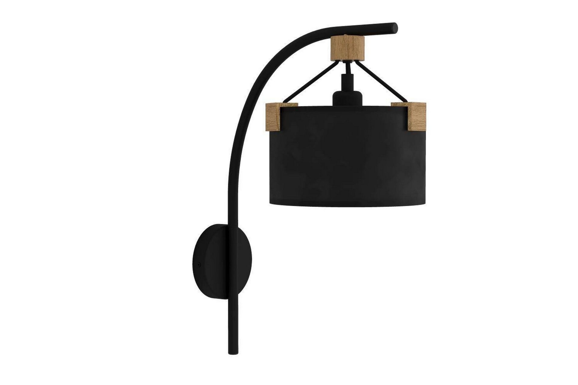 Vegglampe Eglo Potosi Svart/Tre -