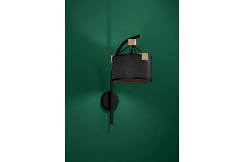 Vegglampe Eglo Potosi Svart/Tre - Belysning - Innendørsbelysning & Lamper - Vegglampe
