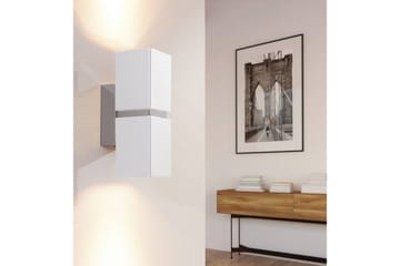 Vegglampe Eglo Passa krom, hvit - Hvit - Belysning - Innendørsbelysning & Lamper - Soveromslampe