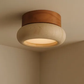 Eryvin vegglampe 15 cm rund - Eik Beige - Belysning - Innendørsbelysning & Lamper - Vegglampe
