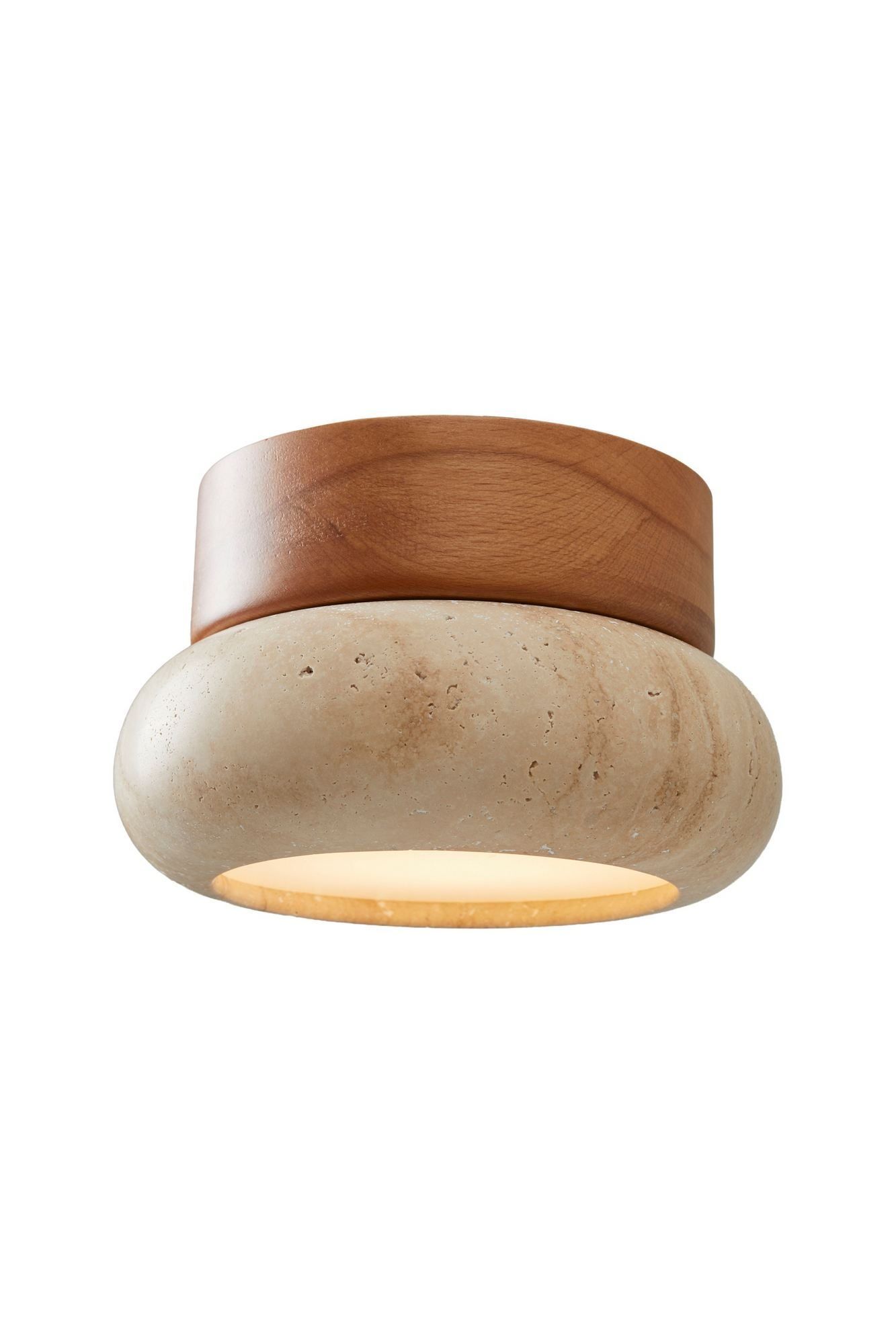 Eryvin vegglampe 15 cm rund - Eik Beige