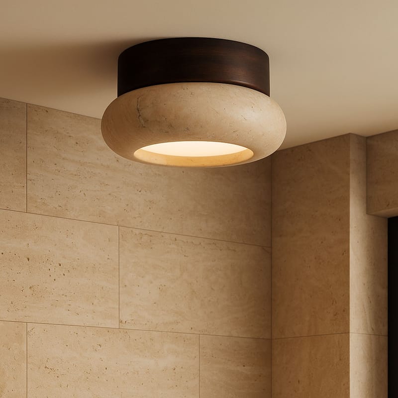 Eryvin vegglampe 15 cm rund - Valnøtt Beige - Belysning - Innend ørsbelysning & Lamper - Vegglampe