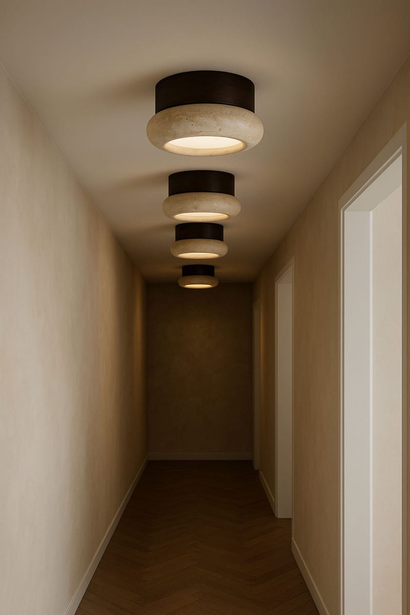 Eryvin vegglampe 15 cm rund - Valnøtt Beige - Belysning - Innendørsbelysning & Lamper - Vegglampe