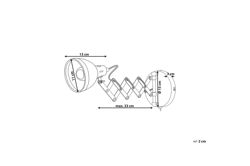 Harrington Vegglampe 33 cm - Sølv - Belysning - Innendørsbelysning & Lamper - Vegglampe