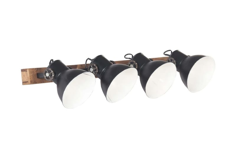Industriell vegglampe matt svart 90x25 cm E27 - Svart - Belysning - Innendørsbelysning & Lamper - Vegglampe