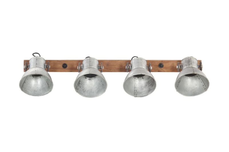 Industriell vegglampe sølv 90x25 cm E27 - Silver - Nattlampe vegg - Soveromslampe - Vegglampe - Veggarmatur