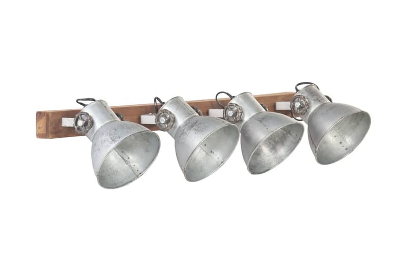 Industriell vegglampe sølv 90x25 cm E27 - Silver - Nattlampe vegg - Soveromslampe - Vegglampe - Veggarmatur