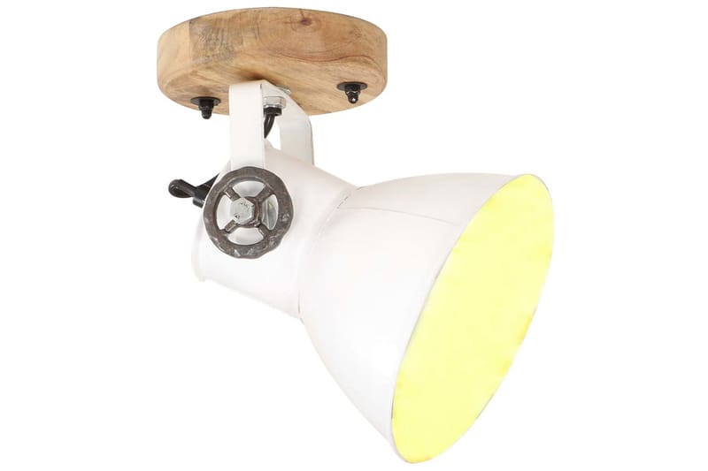 Industrielle vegg-/taklamper 2 stk hvit 20x25 cm E27 - Hvit - Belysning - Innendørsbelysning & Lamper - Vegglampe