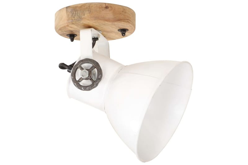 Industrielle vegg-/taklamper 2 stk hvit 20x25 cm E27 - Hvit - Belysning - Innendørsbelysning & Lamper - Vegglampe