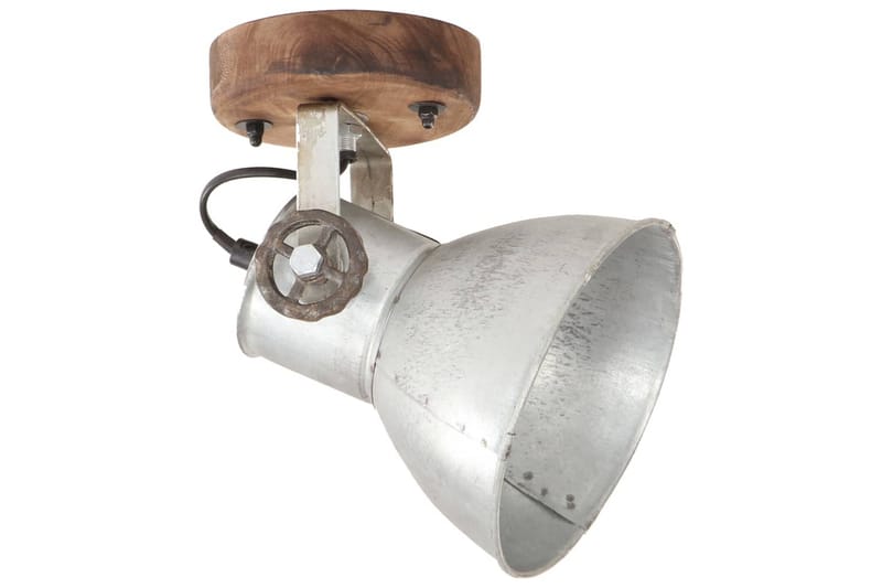 Industrielle vegg-/taklamper 2 stk sølv 20x25 cm E27 - Silver - Nattlampe vegg - Soveromslampe - Vegglampe - Veggarmatur