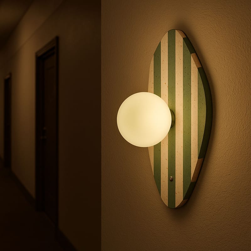 Javoren vegglampe 10 cm - Beige Hvit Grønn - Belysning - Innendørsbelysning & Lamper - Vegglampe