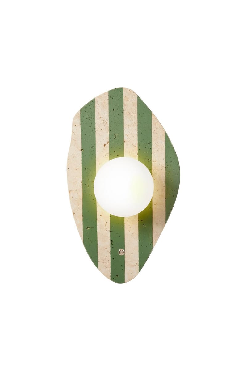 Javoren vegglampe 10 cm, Beige Hvit Grønn