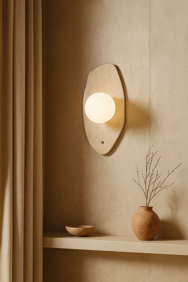 Javoren vegglampe 10 cm - Beige Hvit - Belysning - Innendørsbelysning & Lamper - Vegglampe