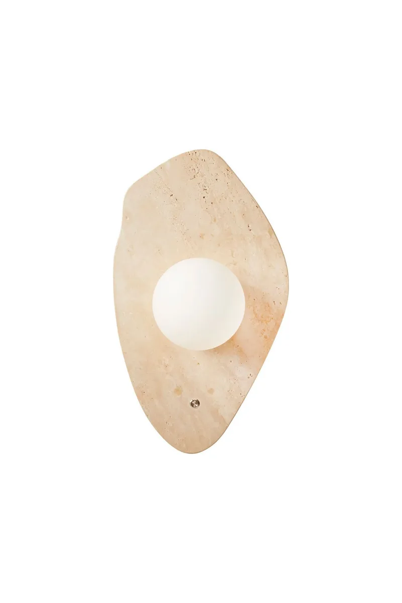 Javoren vegglampe 10 cm, Beige Hvit