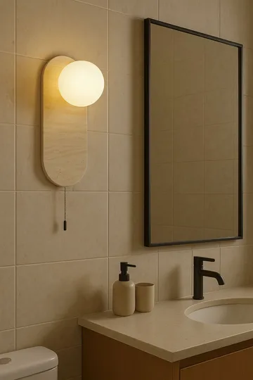Kummer vegglampe 10 cm oval - Beige og Hvit - Belysning - Innendørsbelysning & Lamper - Vegglampe