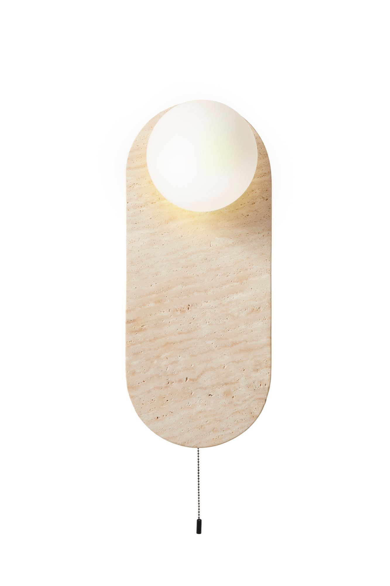 Kummer vegglampe 10 cm oval - Beige og Hvit