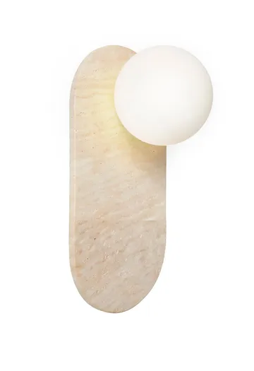 Kummer vegglampe 10 cm oval - Beige og Hvit - Belysning - Innendørsbelysning & Lamper - Vegglampe