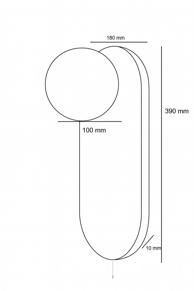 Kummer vegglampe 10 cm oval - Beige og Hvit - Belysning - Innendørsbelysning & Lamper - Vegglampe