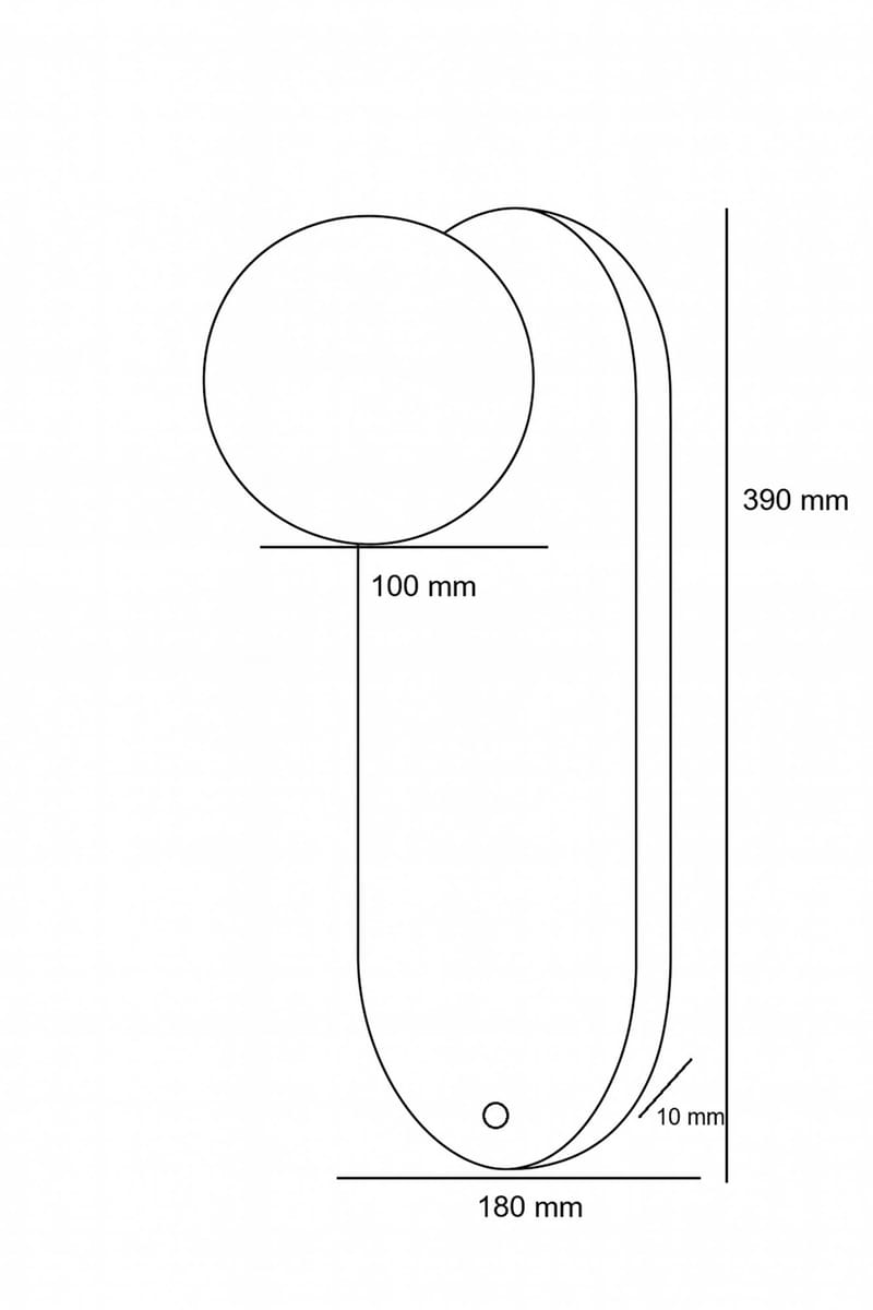 Kummer vegglampe 10 cm oval - Slitt Beige Hvit - Belysning - Innendørsbelysning & Lamper - Vegglampe