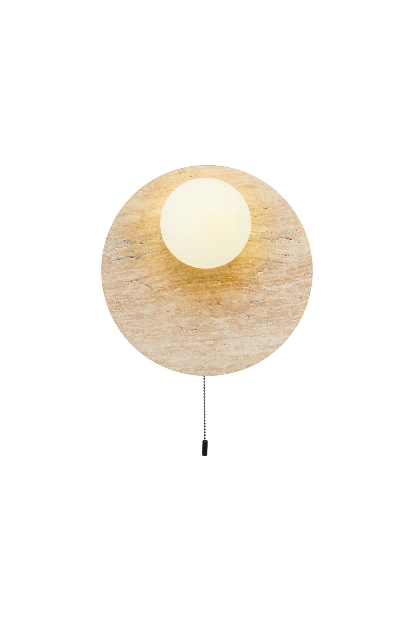 Kummer vegglampe 10 cm rund - Beige og Hvit