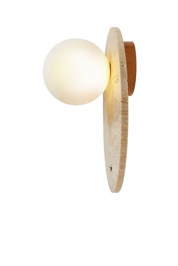 Kummer vegglampe 10 cm rund - Beige og Hvit - Belysning - Innendørsbelysning & Lamper - Vegglampe