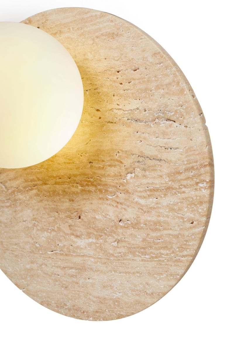 Kummer vegglampe 10 cm rund - Beige og Hvit - Belysning - Innendørsbelysning & Lamper - Vegglampe