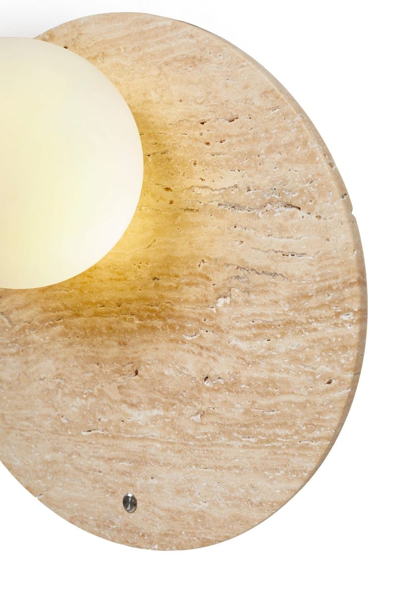 Kummer vegglampe 10 cm rund - Beige og Hvit - Belysning - Innendørsbelysning & Lamper - Vegglampe