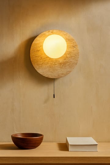 Kummer vegglampe 10 cm rund - Beige og Hvit - Belysning - Innendørsbelysning & Lamper - Vegglampe
