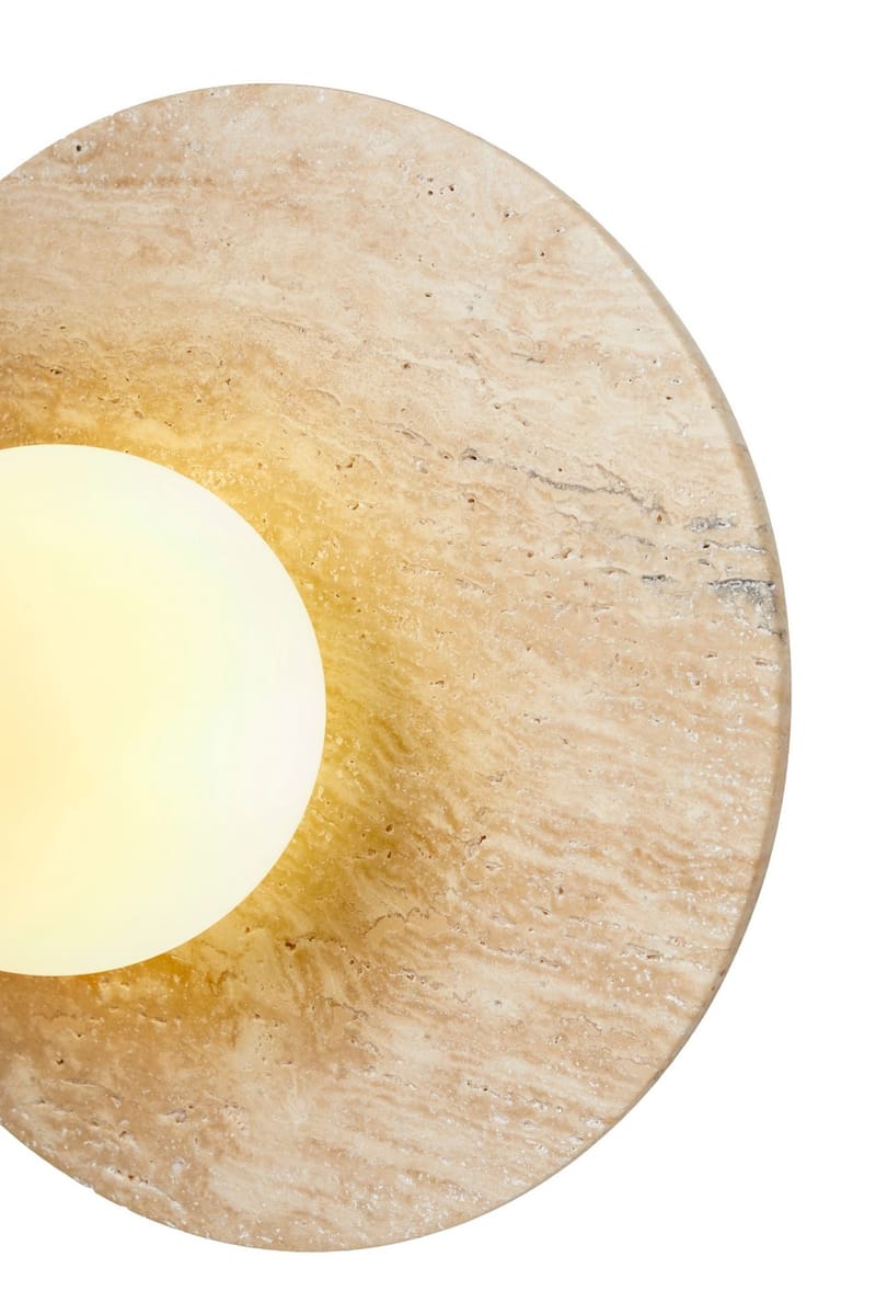Kummer vegglampe 12 cm rund - Beige og Hvit - Belysning - Innendørsbelysning & Lamper - Vegglampe