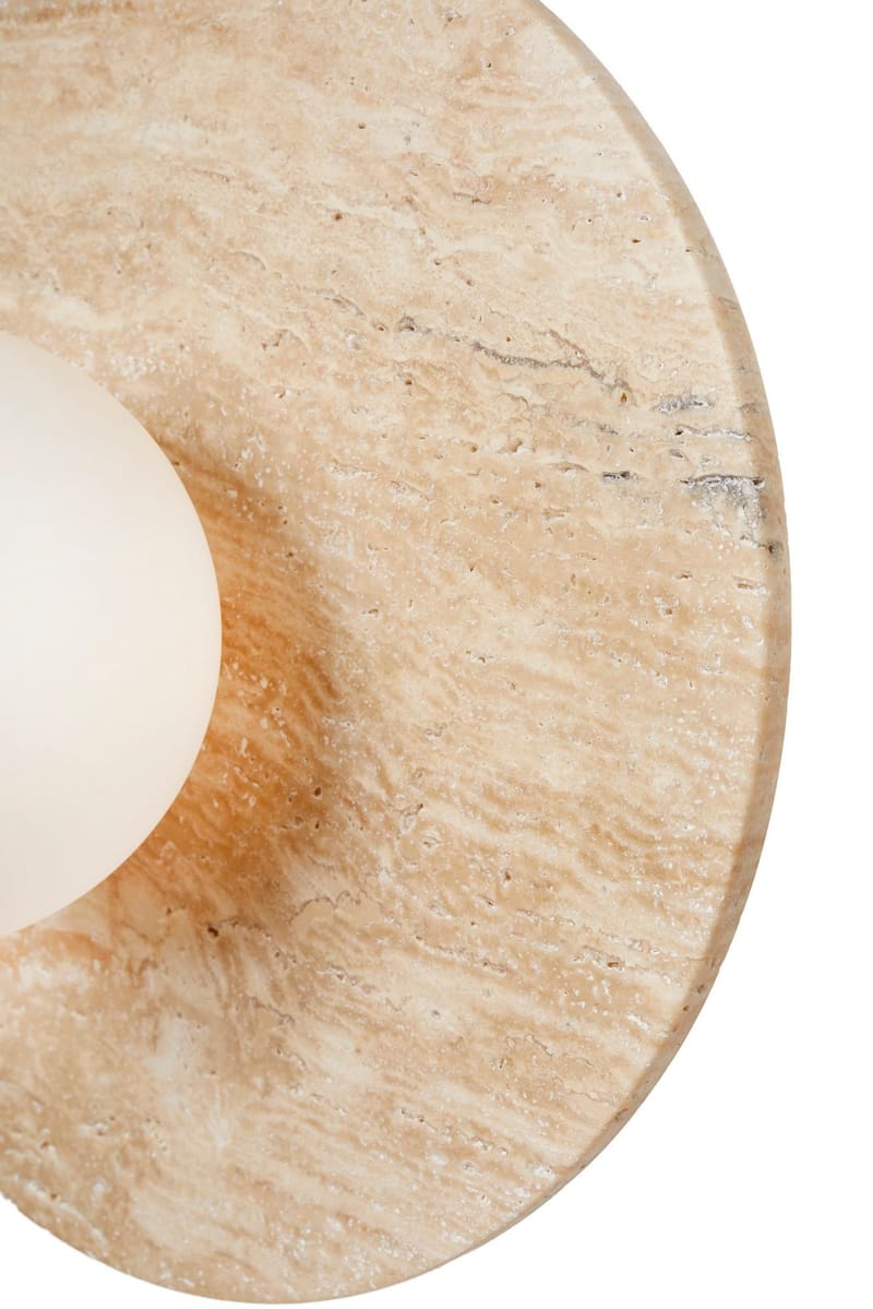 Kummer vegglampe 12 cm rund - Beige og Hvit - Belysning - Innendørsbelysning & Lamper - Vegglampe