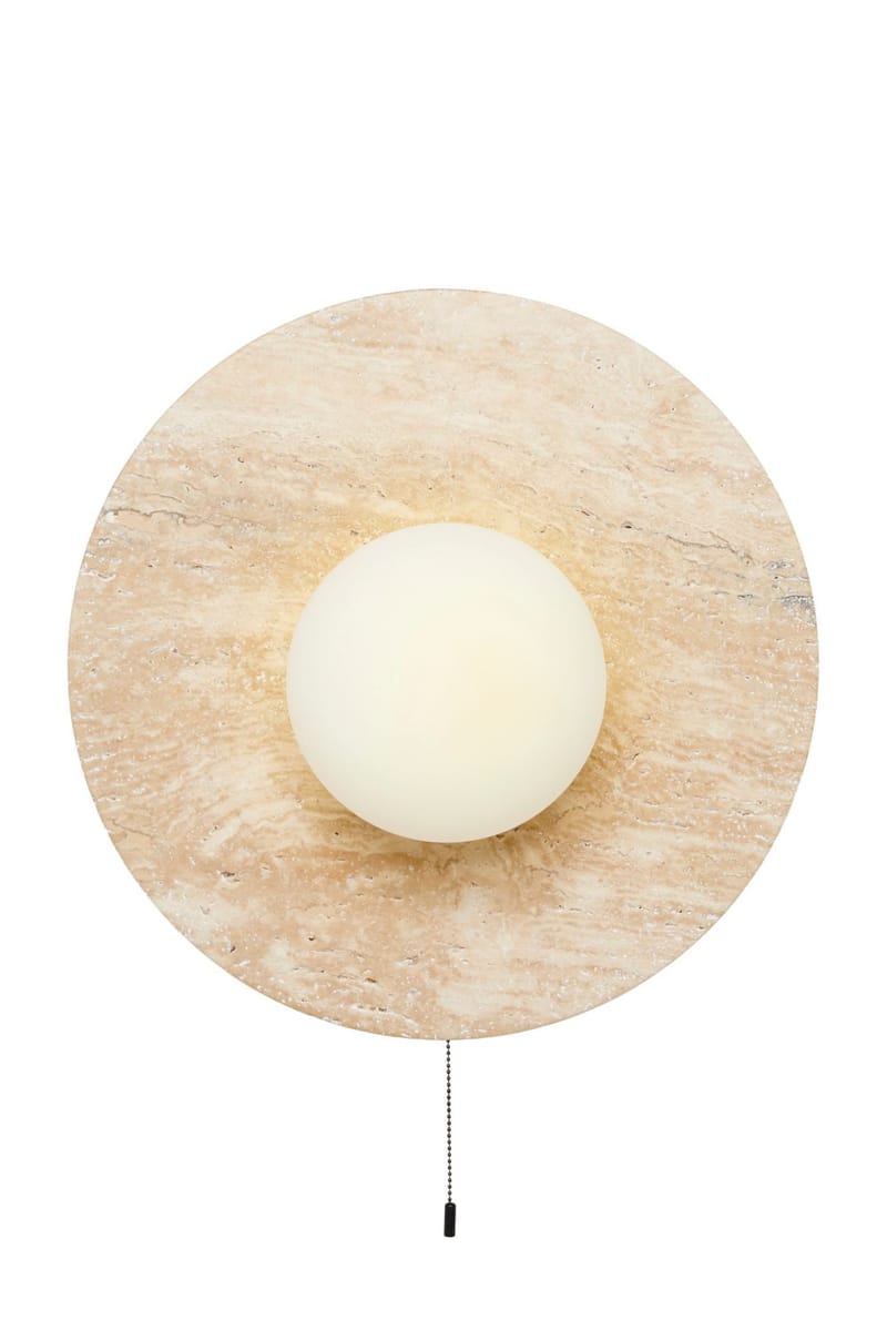 Kummer vegglampe 12 cm rund, Beige