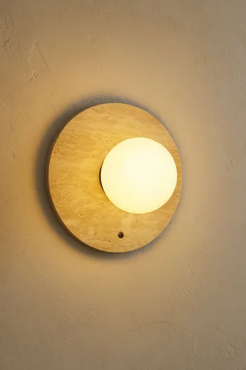 Kummer vegglampe 12 cm rund - Beige - Belysning - Innendørsbelysning & Lamper - Vegglampe