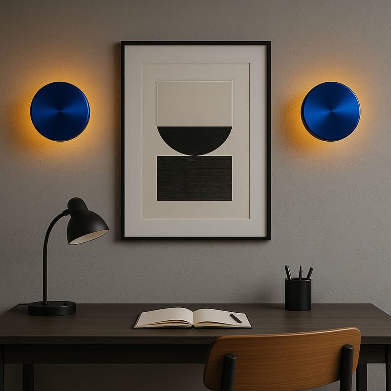 Loomba vegglampe 12 cm rund - Blå - Belysning - Innendørsbelysning & Lamper - Vegglampe