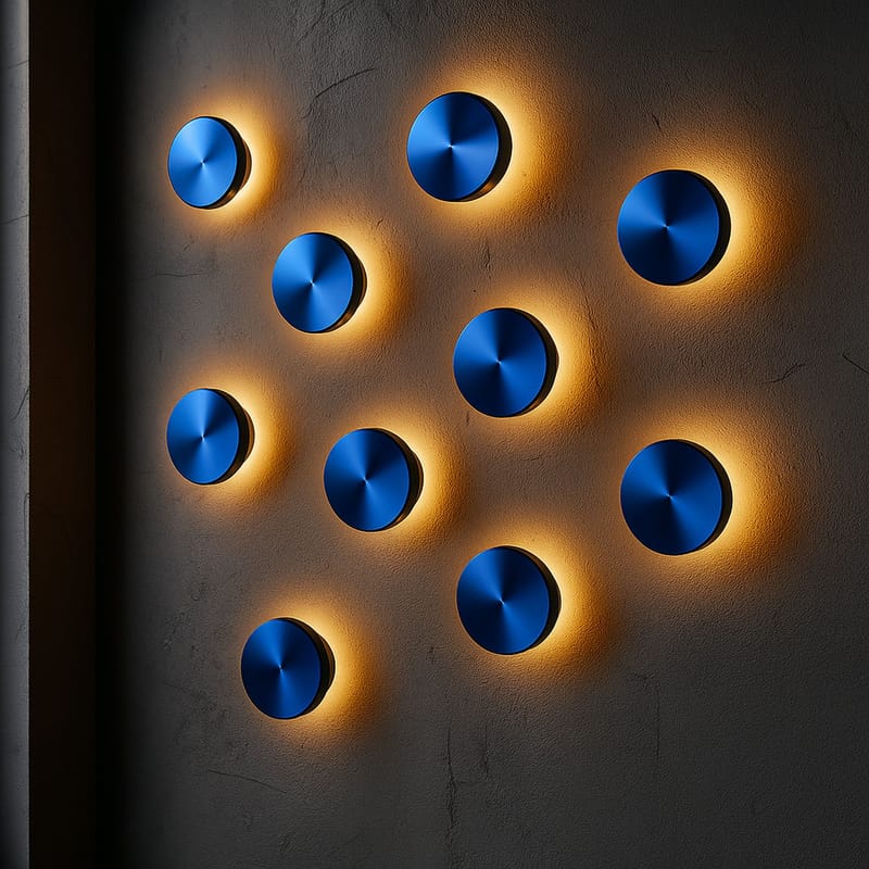 Loomba vegglampe 12 cm rund - Blå - Belysning - Innendørsbelysning & Lamper - Vegglampe